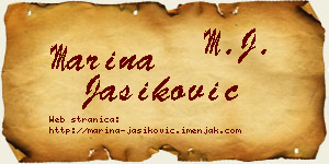 Marina Jasiković vizit kartica